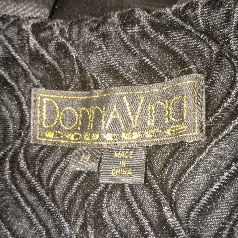 VTG 90s Vamp Blazer 14 Whimsigoth Corporate Goth Textured Velvet Pleated Collar - Picture 7 of 10